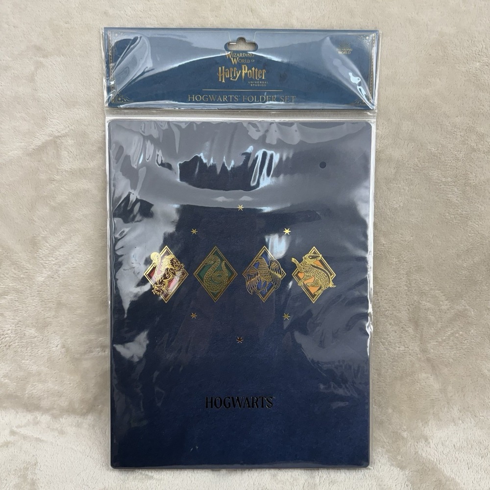 Harry Potter Hogwarts Folder Set 3 Pack Universal Studios New Sealed